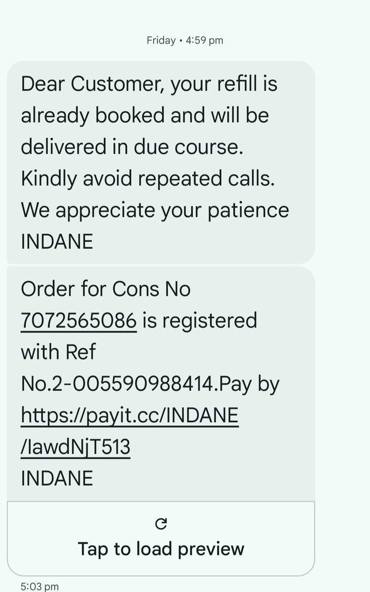 AtulC_X's tweet photo. I have received this message and the DAC code has not yet arrived in it, but I need the cylinder. I have a request. Please, Indane Oil team, take immediate cognizance of this matter so that the customer is saved from trouble and waiting in line. Thank you @IndianOilcl https://t.co/p04pC6mcjm