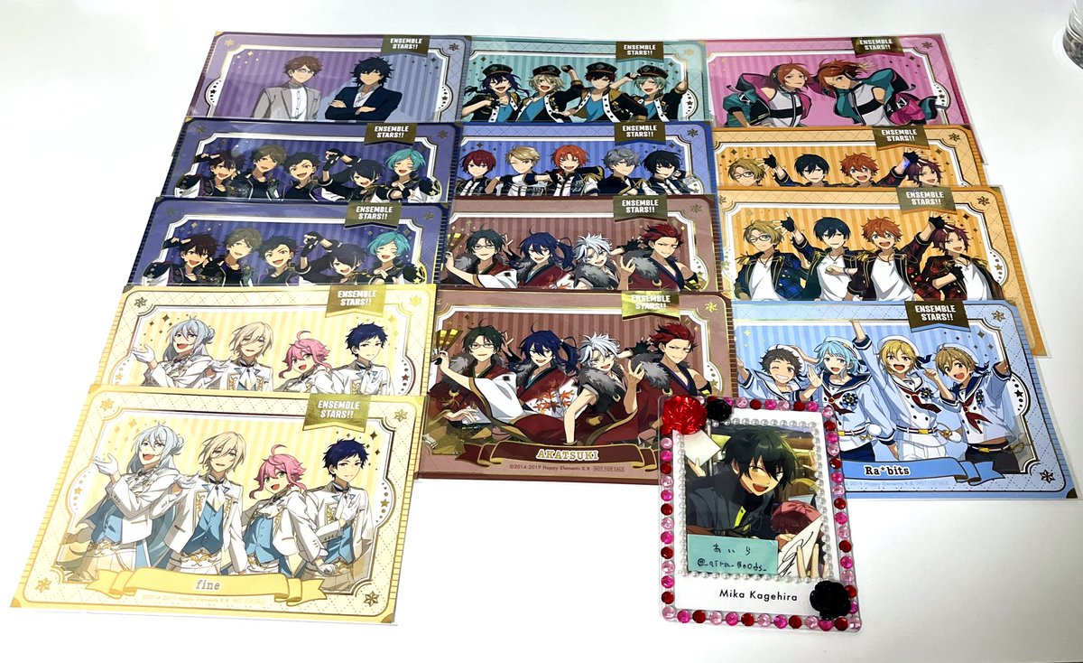 _aira_goods_'s tweet photo. 【交換】あんさんぶるスターズ‼︎ あんスタ 10th GiGO 特典

✿譲
10th特典
　維吹、颯馬×2、つむぎ、真緒、燐音
入場特典
　ALKALOID、Switch、MaM、Crazy:B

GiGO特典
　Trickster×2、fine×2、ALKALOID、流星隊×2、2wink、Ra*bits、紅月×2、Knights、Jin&amp;Akiomi

求はリプライにて↓ https://t.co/0QPczwTjET