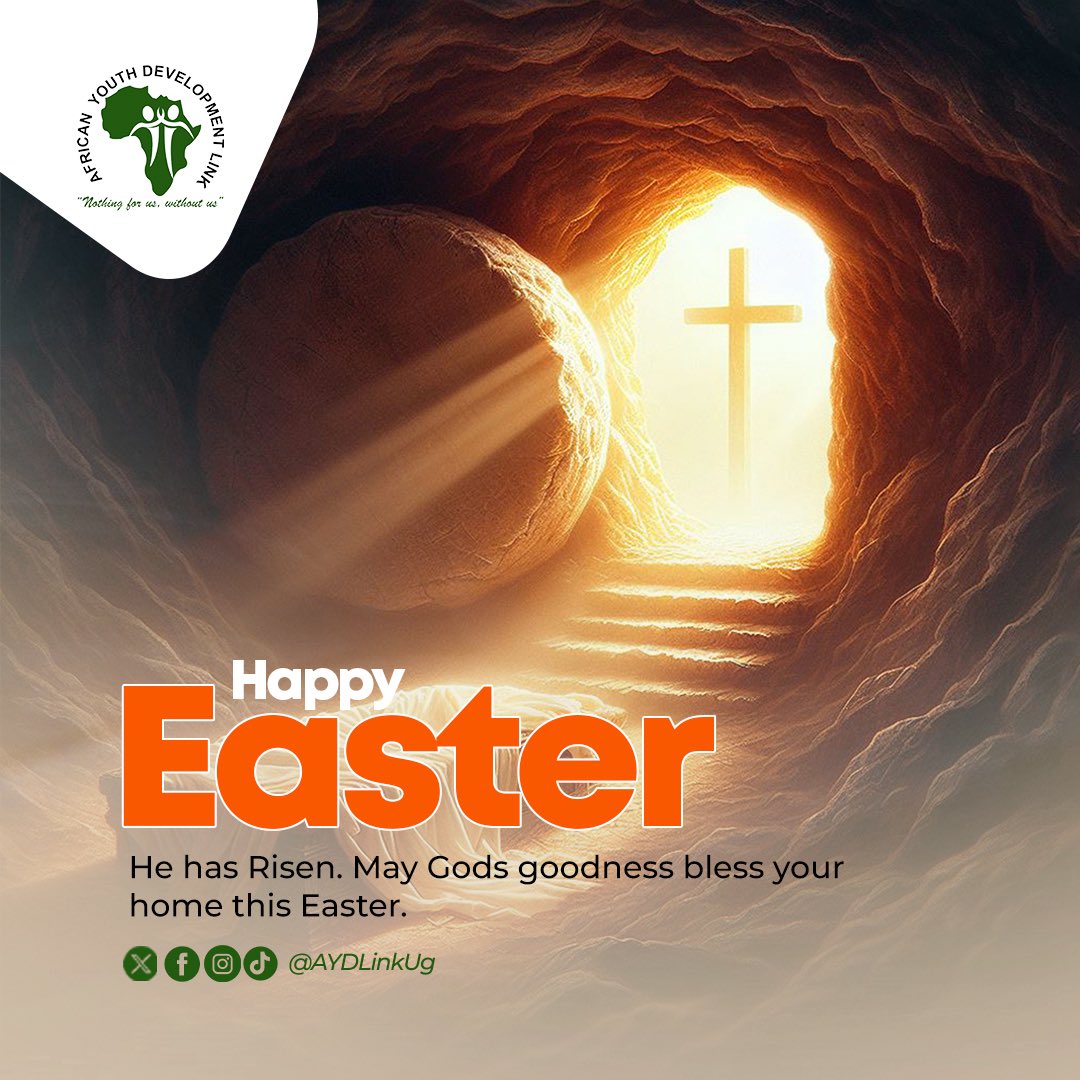 AYDLinkUg's tweet photo. He has risen indeed. 🙌
May God's goodness overflow in your home and heart this Easter.
Happy Easter from all of us at AYDL 🤗💛
#EasterSunday #EasterHolidays #Aydl https://t.co/jPxAoojew3