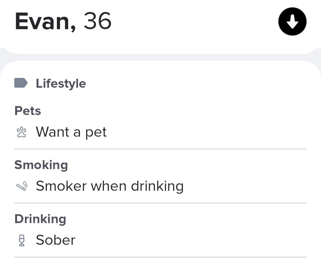 lilisamariep's tweet image. I understand why Evan put his status as "still figuring it out" #dating #tinder #helpme