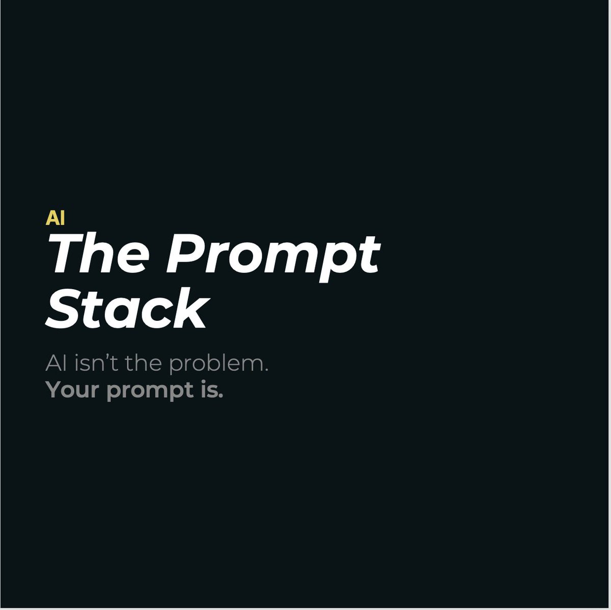 Most people don’t have an AI problem.
They have a prompting problem. A Thread..