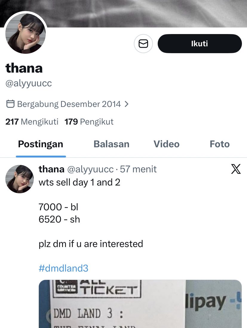 anshelspace's tweet photo. @alyyuucc scammer penipu wts ticket F4 nct exo cortis

@alyyuucc  @alyyuucc @alyyuucc @alyyuucc

wtb wts ticket https://t.co/9DhE8hwjsR