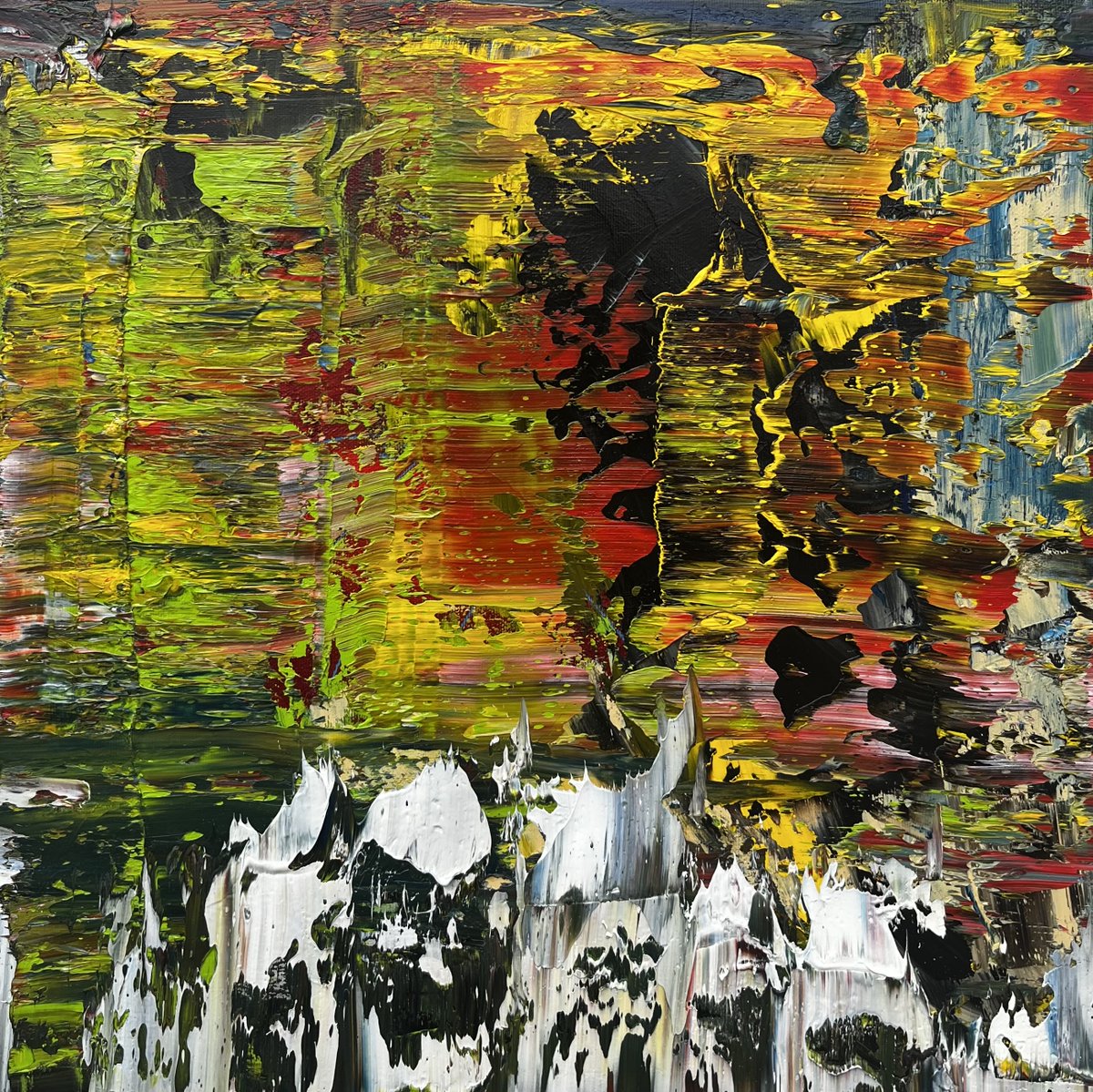 marccuypers2's tweet photo. Abstract work by Marc Cuypers 40x40
(2025).      Inanna 🇧🇪 https://t.co/u7Hx87RJxt