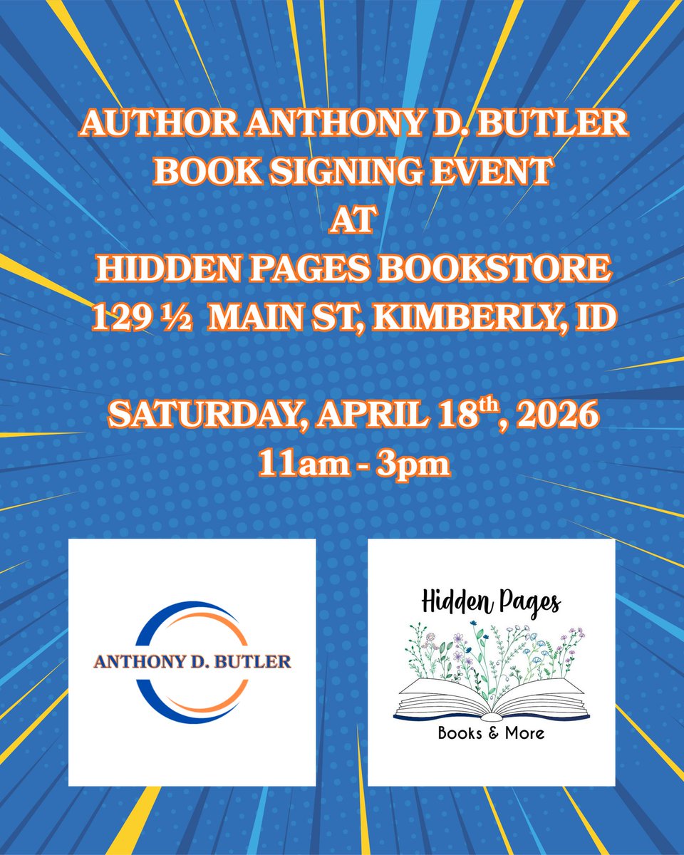 I will be having a Book Signing at @hiddenpagesbooks in Kimberly, ID on April 18th, 2026 from 11am through at least 3pm. Hope to see you there!
#fyp #4you #author #bookstagram #booksigning