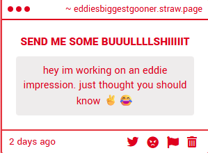 eddie's #1.5 gooner ✌😂 || fan acc tweet media