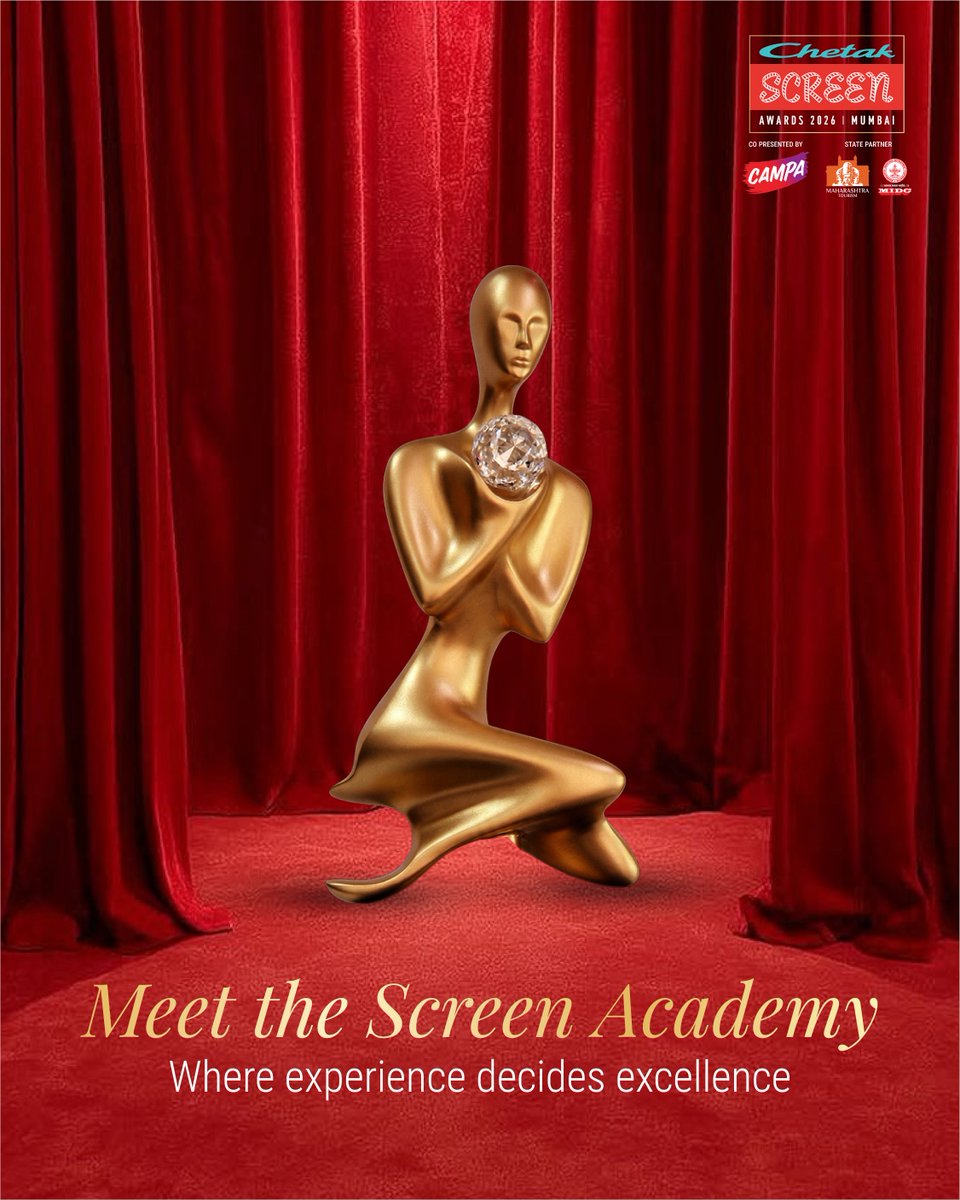 ieEntertainment's tweet photo. Part 2 of 3 | #SCREENAcademy: Expanding the SCREEN Academy lineup, a collective of voices shaping the many facets of Indian cinema. 🎬✨
From Manish Malhotra, honoured for his impact on cinematic fashion, to Mukesh Chhabra, whose casting has defined generations of performers. From Payal Kapadia, a Cannes-winning storyteller, to Pritam Chakraborty, a National Award-winning composer with over 125 films.
From Rajkumar Hirani to Ramesh Taurani, the Academy reflects both vision and legacy.
And many more, shaping the future of credible cinema.
Watch the #ChetakScreenAwards live this Sunday, April 5, at 8 PM on @youtubeindia/ScreenAwards and official broadcast partners @sonytvofficial | @SonyLIV
@chetakofficial @maha_tourism @midc_india @RelianceDigital @CenturyPlyIndia @IndianExpress @ieEntertainment
In partnership with @youtubeindia
(SCREEN, SCREEN Academy, Indian Cinema, Creative Excellence, Industry Stalwarts, Screen Awards 2026, Chetak Awards Night, Screen Awards Night, Screen Awards Mumbai, Bollywood Awards)
#ScreenAwards2026 #ScreenAwards #ScreenAwardsIndia
(1/6)