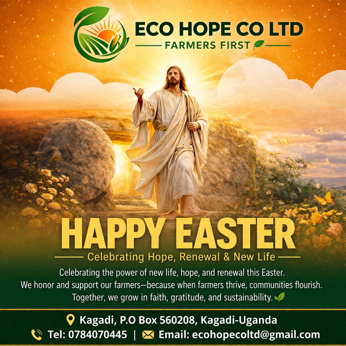 ecohopecoltd's tweet photo. Christ is risen... Happy Easter Sunday https://t.co/7ywo1IOX6K
