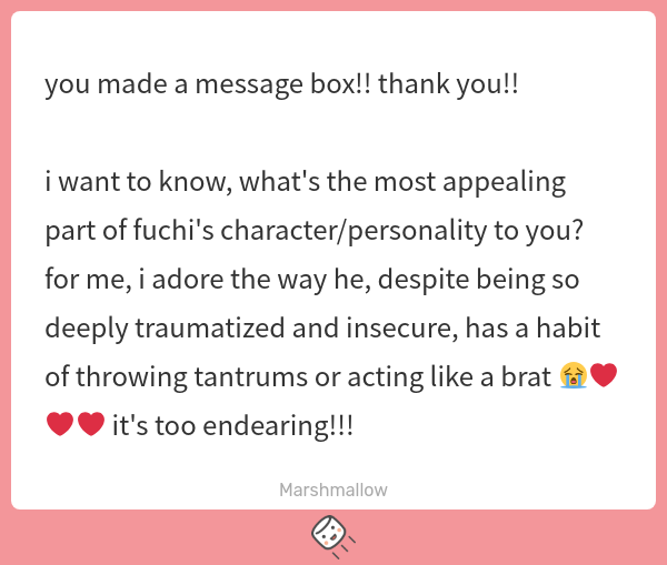 starcshc's tweet image. I’d be interested to know what you mean by “throwing tantrums / acting like a brat.” I don’t think I remember moments like that, though my brain can work terribly in the mornings.

What I like about him is how alive he feels as a character. His interactions with Mr. Creepypasta