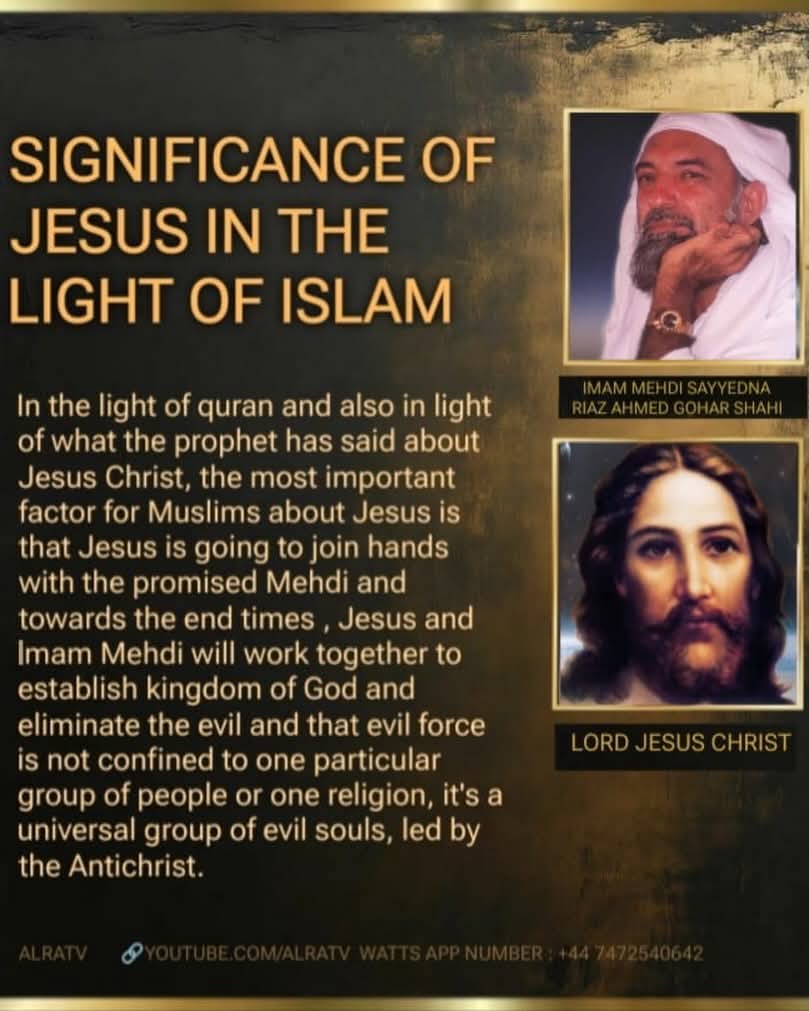 MariaSagEYounus's tweet photo. Significance of Jesus in The Light of Islam 
#ImamMehdiGoharShahi #LordJesus #ifollowGoharShahi #ALRATV #ManOnTheMoon #DivineSigns #God #Saviour #EndTimes #Messiah https://t.co/Dc6P5qvQlU
