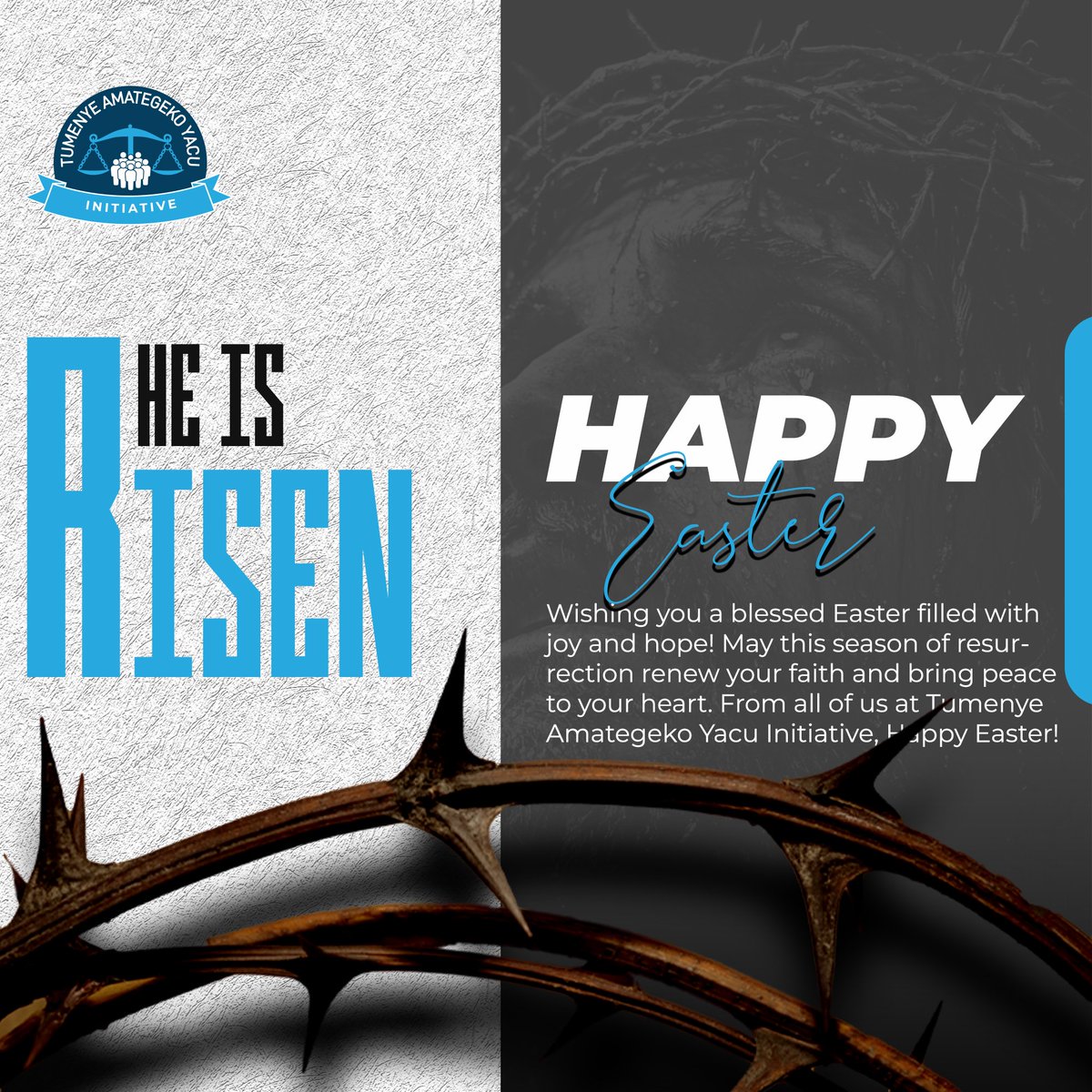 TumenyeAmategek's tweet image. #TumenyeAmategekoYacu Initiative wishes all believers a blessed and joyful Easter !
#RwOT