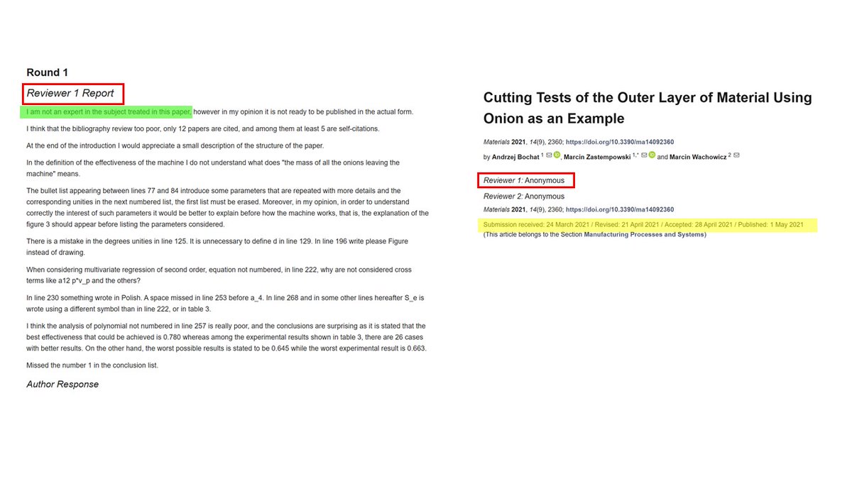 maoviedogarcia's tweet photo. 🚨 #IamNOTanExpert #PeerReviewQuality❓ @Materials_mdpi
Reviewer 1 Anonymous
“I AM NOT AN EXPERT in the subject treated in this paper”
https://t.co/Mb61jnjkq0
This contradicts @MDPIOpenAccess peer review declared policy
https://t.co/XURKWutuo1 (20/3/2021) https://t.co/oiFS4ow83S