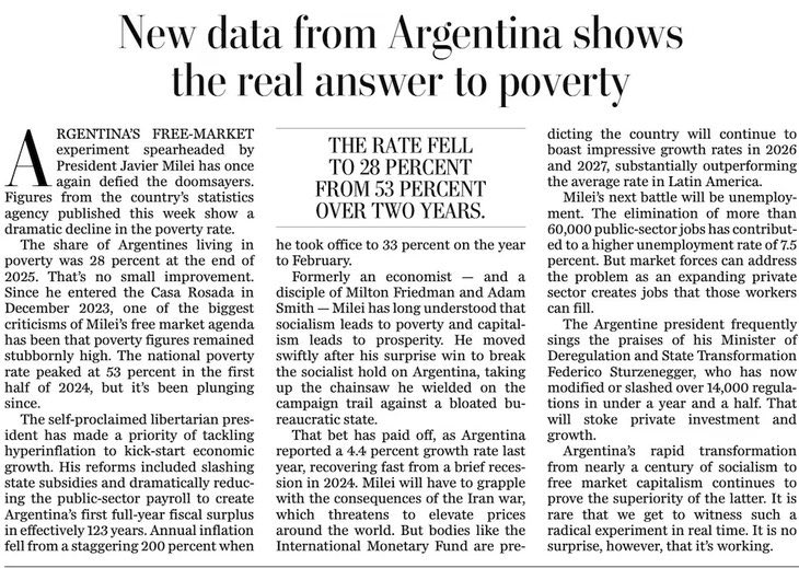 El mundo celebra que en la Argentina cae la pobreza 

El kirchnerismo, en cambio, se lamenta por los clientes que pierde