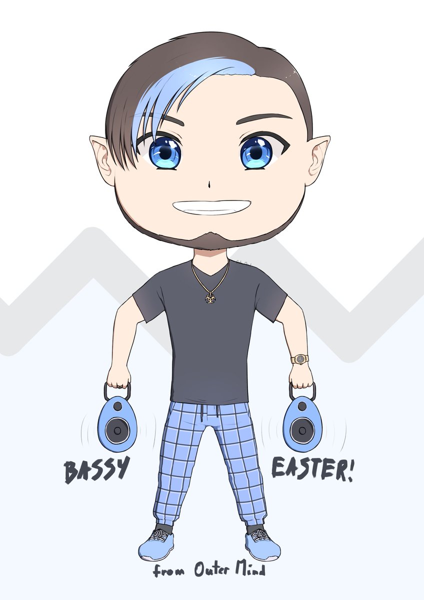 Outer_Mind_art's tweet photo. Happy Easter everyone! Have a good fun, lots of EBICC meal, especially good health and remember - to KICK dat BAZZ! x 🥚🥳 https://t.co/a9XiX1lh5y