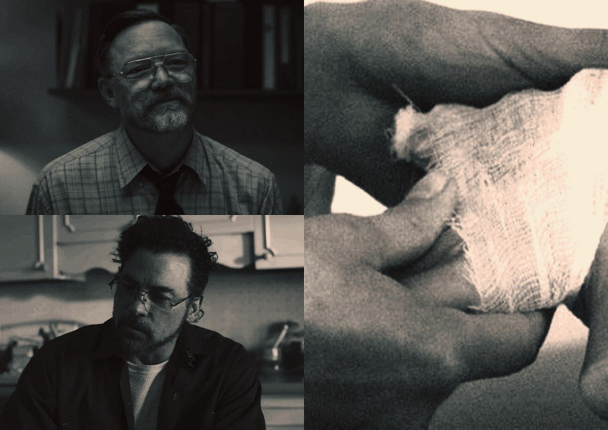 adam666_ivanov's tweet image. Henry's always burning himself with the soldering iron. One day, William seizes his hand, silently washes the blood away, and meticulously bandages the wound, a low grumble escaping him.

"Your wife will murder me if you maim your hands before the pizzeria even opens."