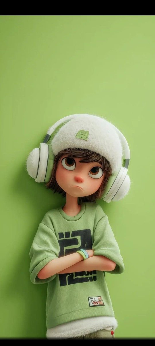Google Gemini Nano Banana 2 🍌 

Prompt:
A stylized 3D cartoon character of a young boy with big expressive eyes and a slightly sad, pouty expression, standing against a solid pastel green background. He is wearing a soft white fuzzy beanie with ear flaps and matching white