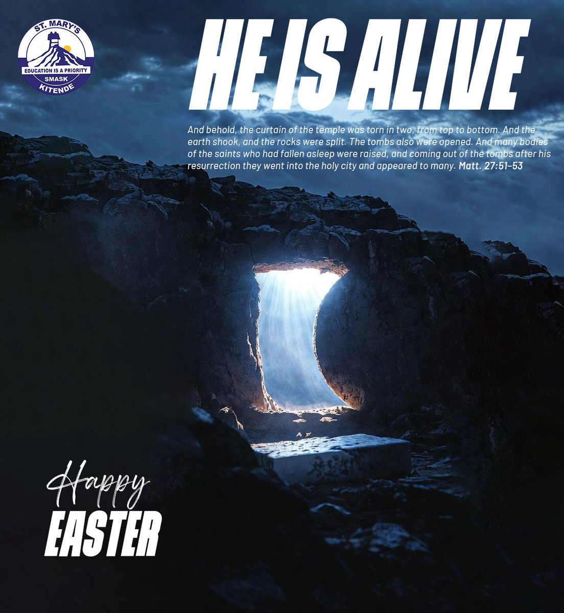 Happy Easter SMASK Family. 

#EasterBlessings 
#EducationIsAPriority 
#SMASKSilverJubilee