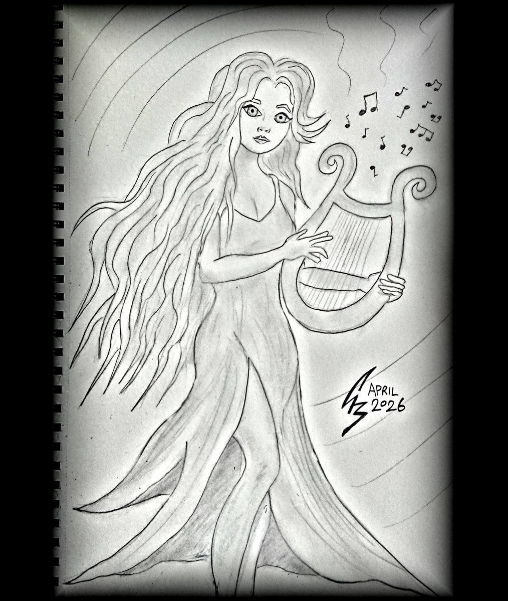 TheSoulGrinder's tweet image. Day 113 of my #dailysketch.  This is the Muse.  An entity that can visit the player's dreams and inspire them, which gives them a buff to gain more experience, focus and luck throughout the following day.

#muse #dream #pencilsketch #gamedesign #gamemechanic