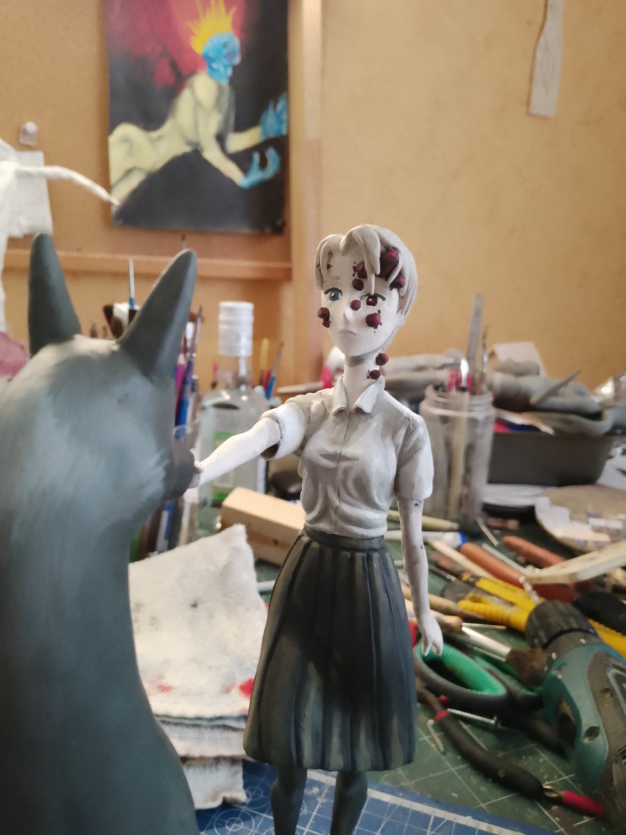 glinaepta's tweet image. #clayart #sonnyboy Finished making Kodama and Yamabiko from Sonny Boy, yo. Honestly, I struggled to find the energy to finish painting Yamabiko, but here they are