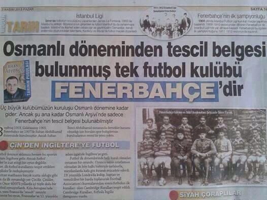 cubukluzone's tweet photo. "Osmanlı döneminden tescil belgesi bulunmuş tek futbol kulübü Fenerbahçe'dir."

Prof. Dr. Erhan Afyoncu https://t.co/BOKQJyAnCD