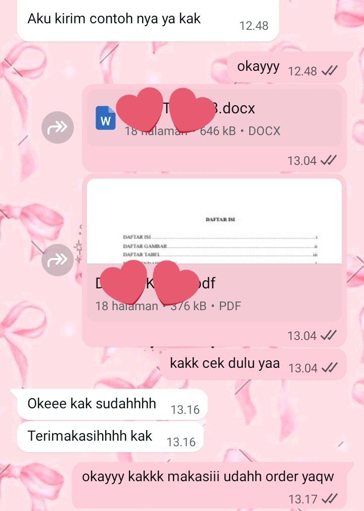 ridhalyne joki nomor halaman + joki daftar isi tweet media