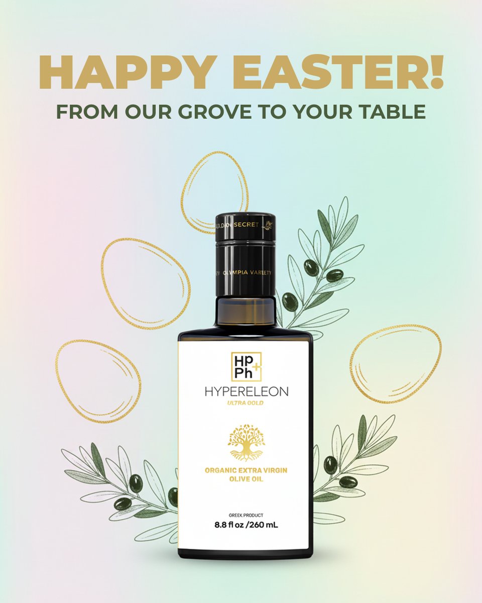 hypereleon's tweet image. ✨Wishing you a beautiful Easter!
🌿Filled with light, flavor, and meaningful moments.

#Hypereleon #easterwishes #mediterraneanlife #oliveoil #springmoments