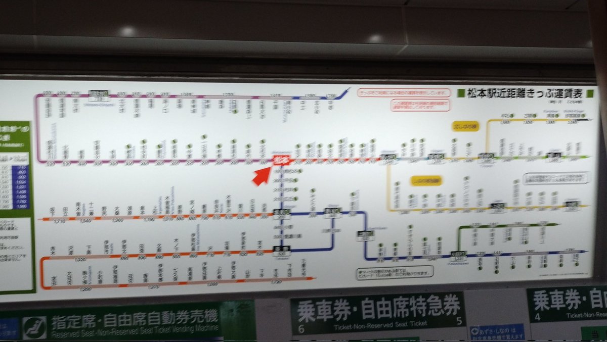 forest_395's tweet photo. 4つの鉄道会社が載ってる運賃表 https://t.co/WhB37upHwL