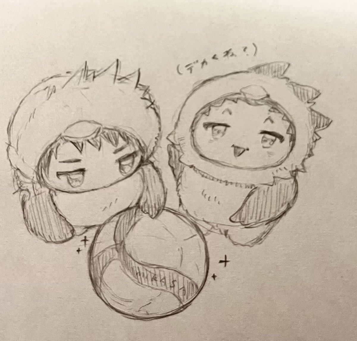 A5_ego's tweet photo. 思ったよりボールが大きいラクガキ https://t.co/VxJooznkcu