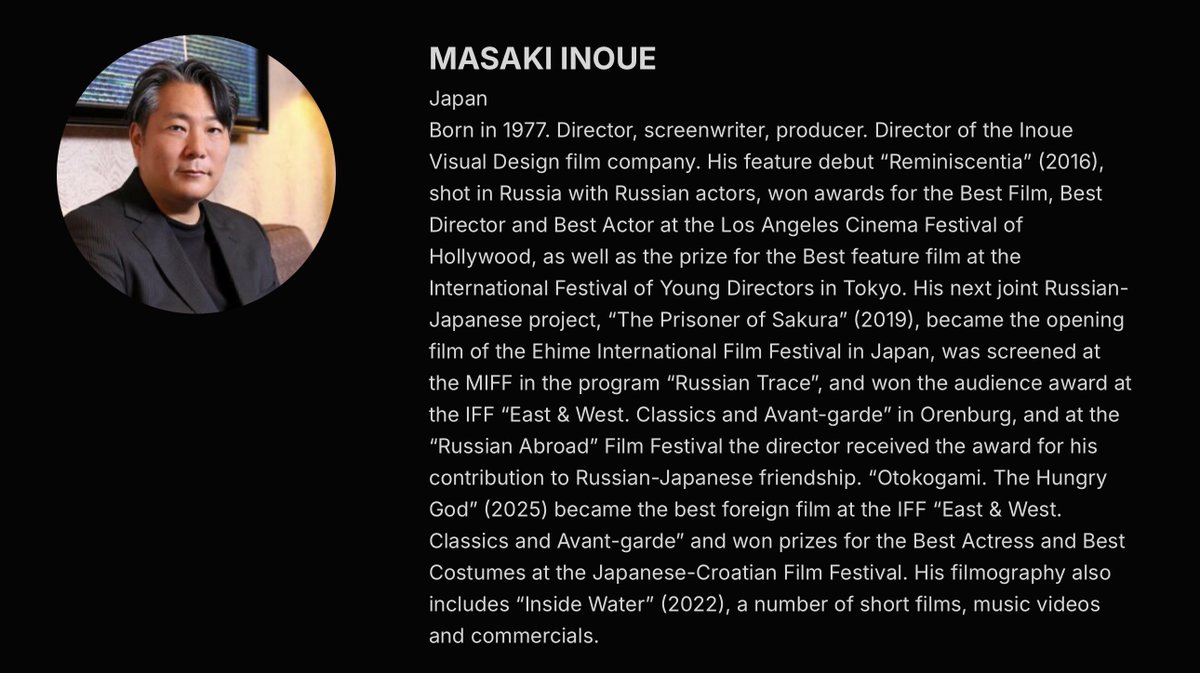 inoue0011's tweet photo. 第48回モスクワ国際映画祭に短編コンペの審査員として参加します。
映画「男神」を評価してくださった映画プロデューサーからのお誘いです。
4/20〜25まで滞在します。
審査員側から大きな国際映画祭の参加は初めてなので楽しみです。
https://t.co/IkQGg93q2U https://t.co/vE4ZBlhb2z