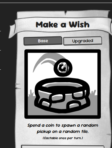 rixor14's tweet photo. @edmundmcmillen Make a wish is just super super weak, even for a collarless ability. I can't think of a time where using this has had any affect on my run whatsoever. Being only castable once per turn really hurts it, it could be good if it was reusable as long as you have coins. https://t.co/V0Q2qPkbuH