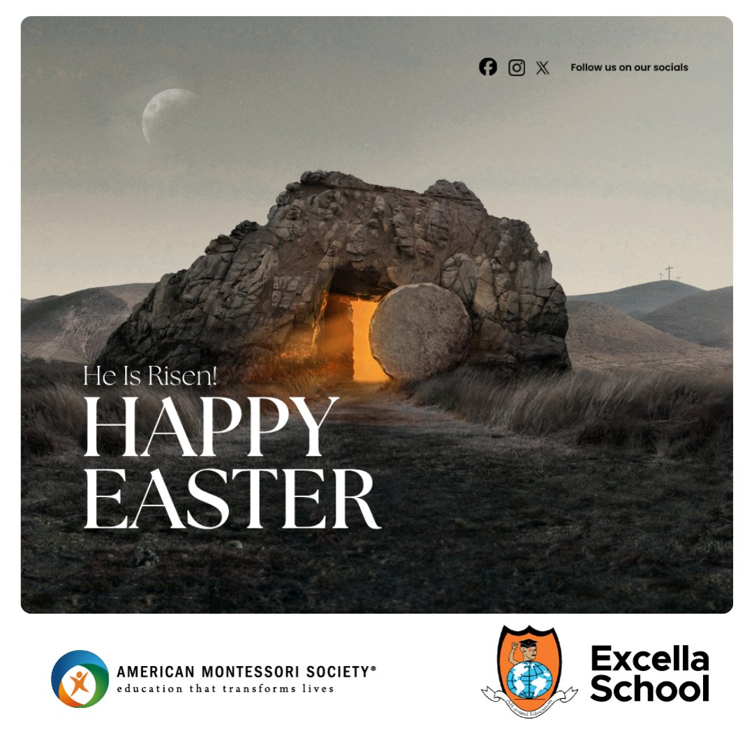 ExcellaSchool's tweet photo. He is risen ✝️

Through Jesus Christ, we have hope, purpose, and new life.

Happy Easter from Excella School 💛 https://t.co/VWaeaP0b7K