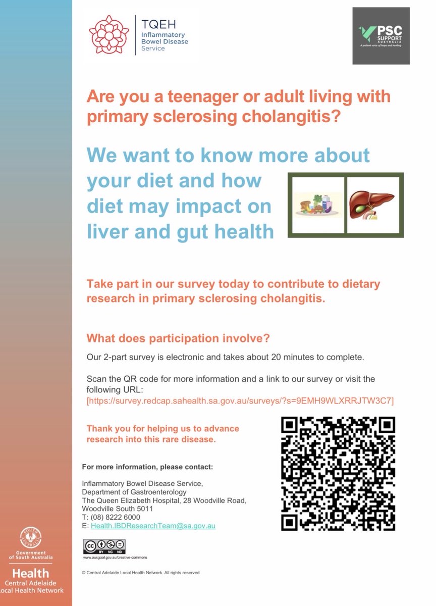 GI_DREAM_'s tweet photo. 📣 Seeking participants: Are you a teenager or adult living with primary sclerosing cholangitis? 

Consider taking part in this survey to contribute to dietary research in primary sclerosing cholangitis. 

Survey here: https://t.co/ScVvFjXKNW

Please share with your networks! https://t.co/gIfPAb7tfA
