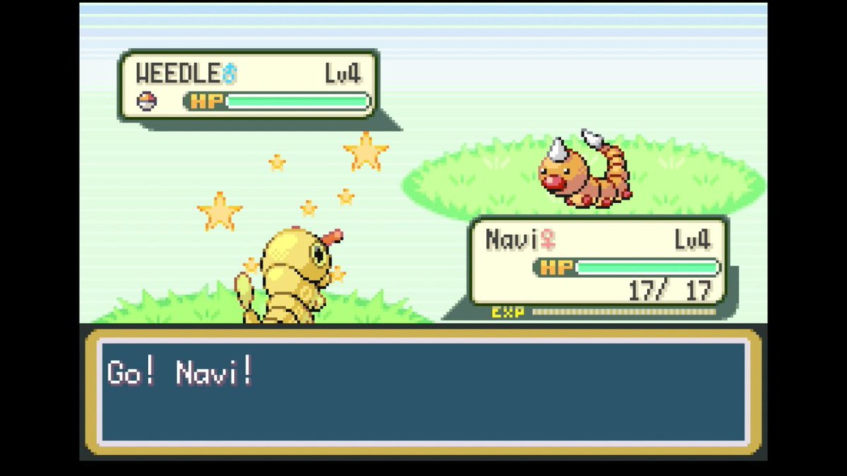 Cynical6_'s tweet photo. It’s an Easter miracle. Shiny✨Caterpie✨after 17,859 random encounters in LeafGreen! I can finally leave this forsaken forest and get the running shoes! She’s Jolly nature just like me.🥹⭐️ https://t.co/U3fDZcD72W