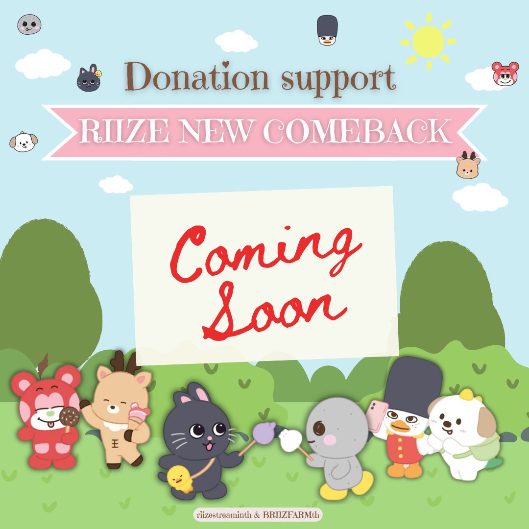 riizestreaminth's tweet photo. Donation support for RIIZE New Comeback

Coming Soon

#RIIZE #RIIZE_COMEBACK
#พี่สาวโดเนทเพื่อน้องข้าว https://t.co/uPYu3lmQWY