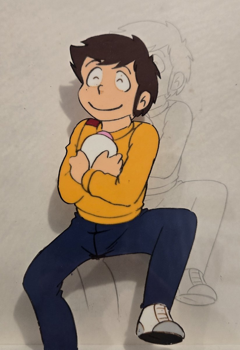 ProdTally's tweet photo. I love this Ataru cel, so I finally put it in a 3D frame (genga and all!)
He has a good heart after all 😉 ❤️ https://t.co/PghYE8B4cv