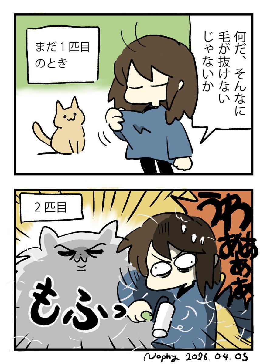 Nophys_Doodles's tweet photo. 長毛種の抜け毛はヤバい https://t.co/otV8bsqRLg