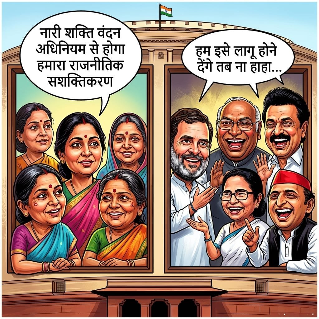 कांग्रेस और उसके सहयोगी दलों ने हमेशा से नारी शक्ति वंदन अधिनियम के खिलाफ अपनी राजनीतिक साजिशें रची हैं।

लेकिन अब समय बदल चुका है। आने वाले बजट सत्र में इस ऐतिहासिक कानून को लागू कर महिलाओं को राजनीति में उनका उचित अधिकार और सम्मान देने की दिशा में एक निर्णायक कदम उठाया जाएगा।