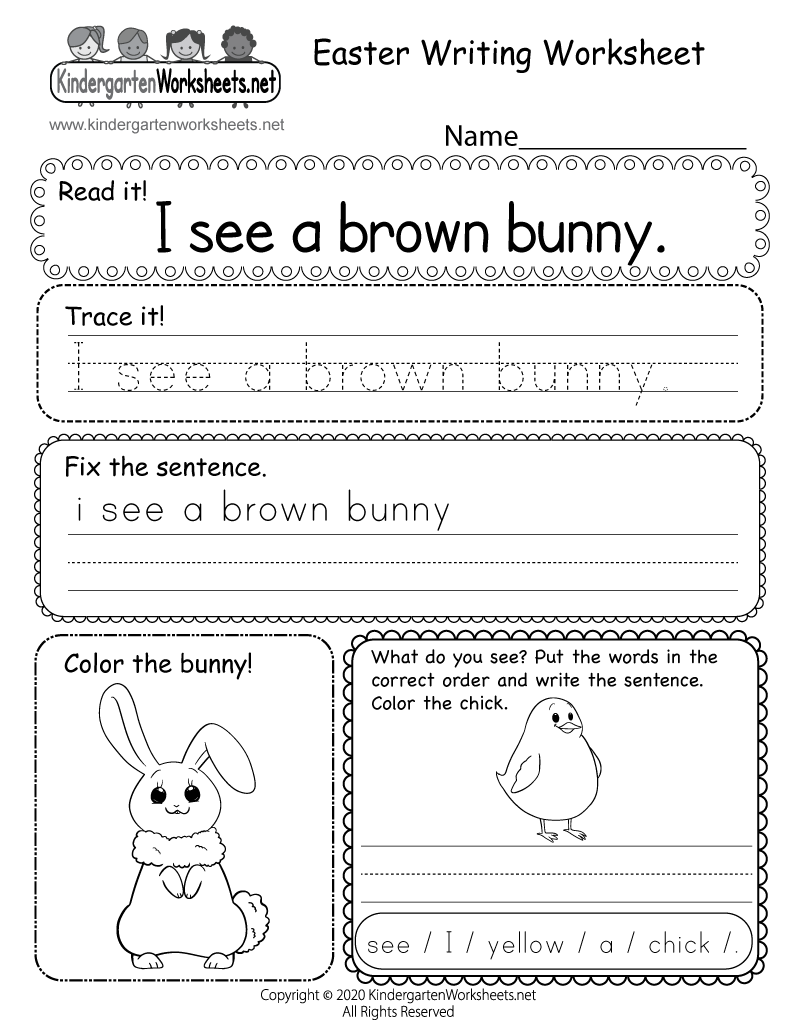 funkindergarten's tweet photo. Read, trace, and fix Easter sentences with this free worksheet. You can download and print it here: https://t.co/2g0ZG2eKXK #Easter2026 https://t.co/c51mo97ZcW