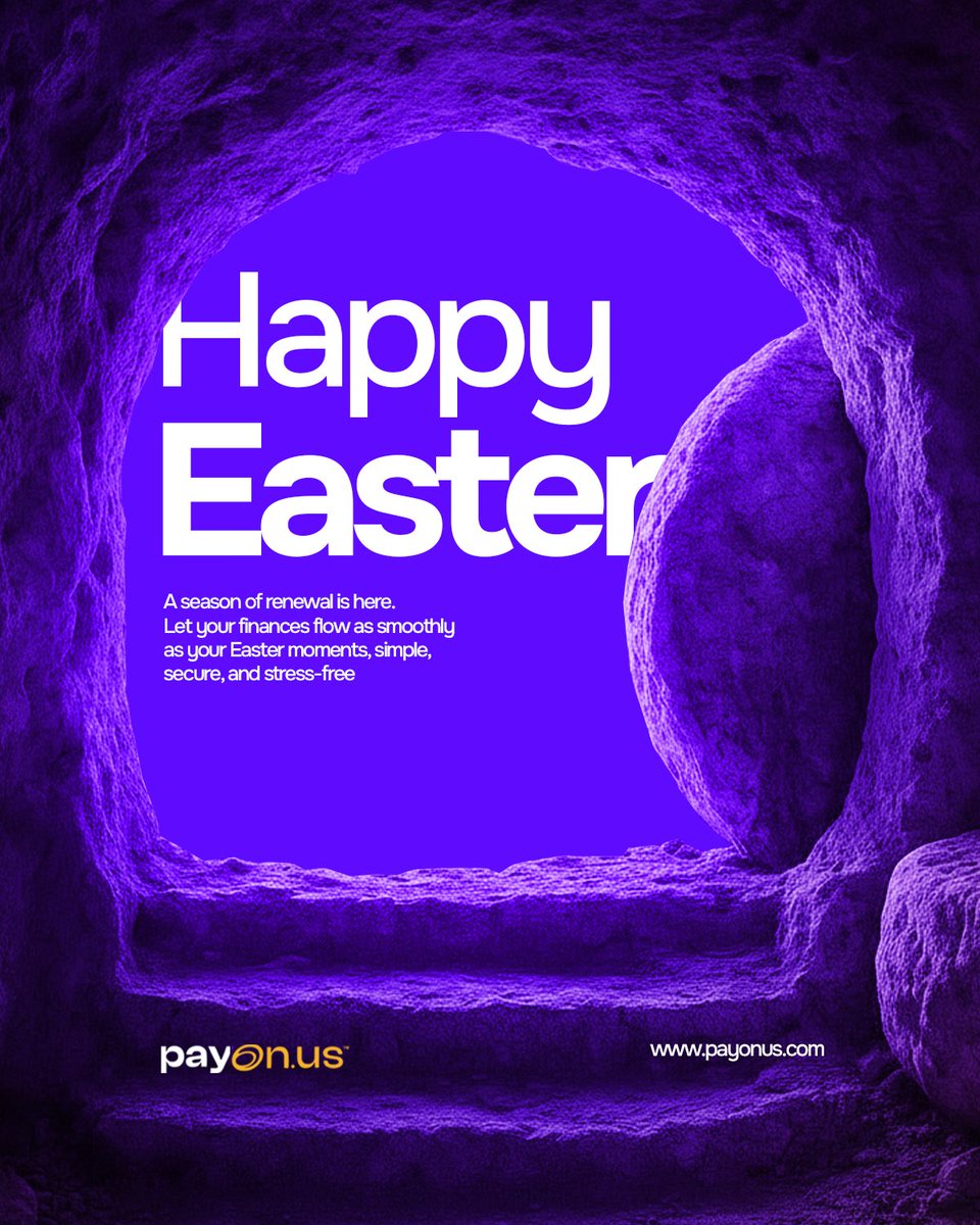 trypayonus's tweet photo. Every great transformation starts with an empty space and the courage to believe something new is coming.
Happy Easter from PayOnUs. 🤍
May this season bring you renewal  in life, in business, and in everything you're building.
#HappyEaster #Easter2026 #PayOnUs https://t.co/GMQNmCqVdi