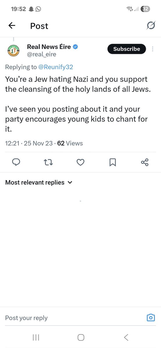 Mickbraz1's tweet photo. @real_eire @PatriotsOfEire @PatriotEire @they_had_names Im old enough to remember you kicking people off of spaces for hating on Israel. https://t.co/8CgJsF4DEA