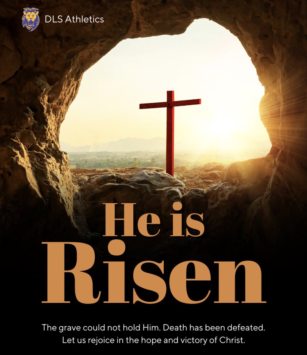 DallasLutheran's tweet photo. HE IS RISEN! Happy Easter #lionspride https://t.co/1EpOetuBh1