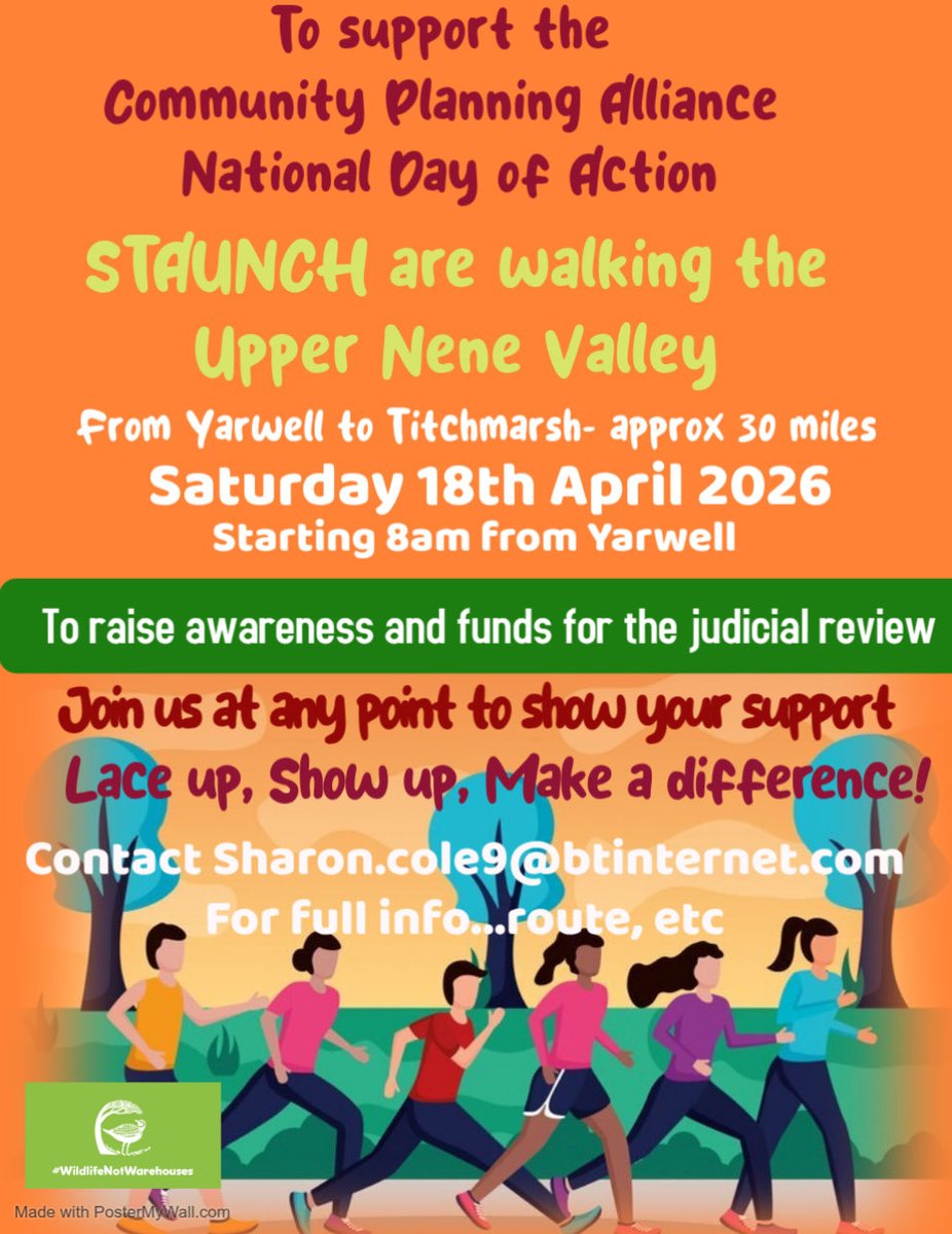STAUNCHcampaign's tweet photo. Walk A Marathon – Or Just A Bit Of One!
Our website for the STAUNCH #UpperNeneValley Walk for the #NationalDayOfAction is now live. Register now & find lots more inform about the 18th April walk. https://t.co/zAcsSYp6Nv @CommunityPlann1 @LeeBarronMP @northantswalks @NorthantsLL https://t.co/yickdfkxIJ