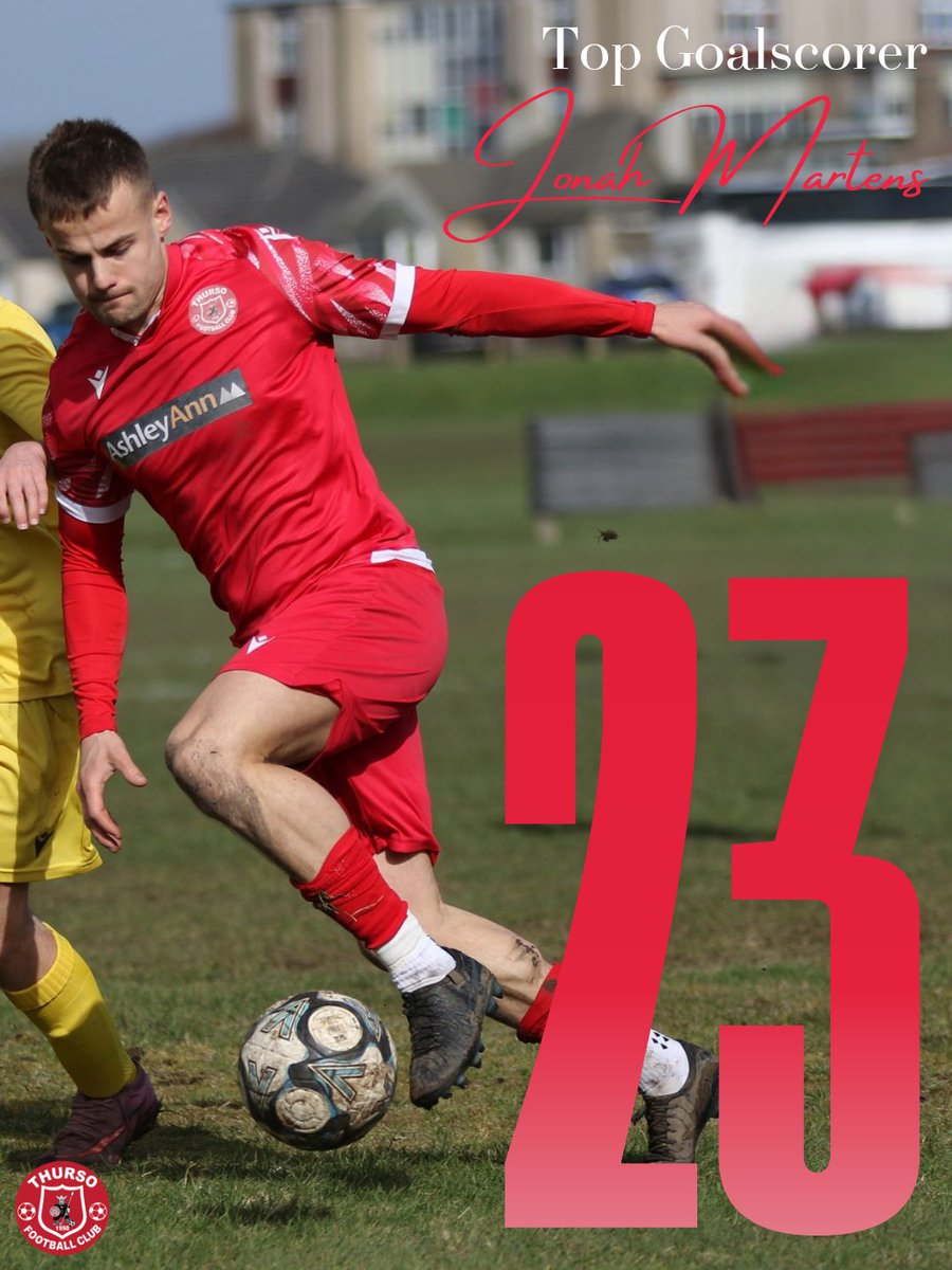 NorthCaleyFA's tweet photo. Jonah Martens of Thurso has surged to the top of the goalscorers’ leaderboard with 23 goals, after an impressive run of 9 goals in his last 7 games as the season nears its conclusion. https://t.co/5NCb1xIVkM