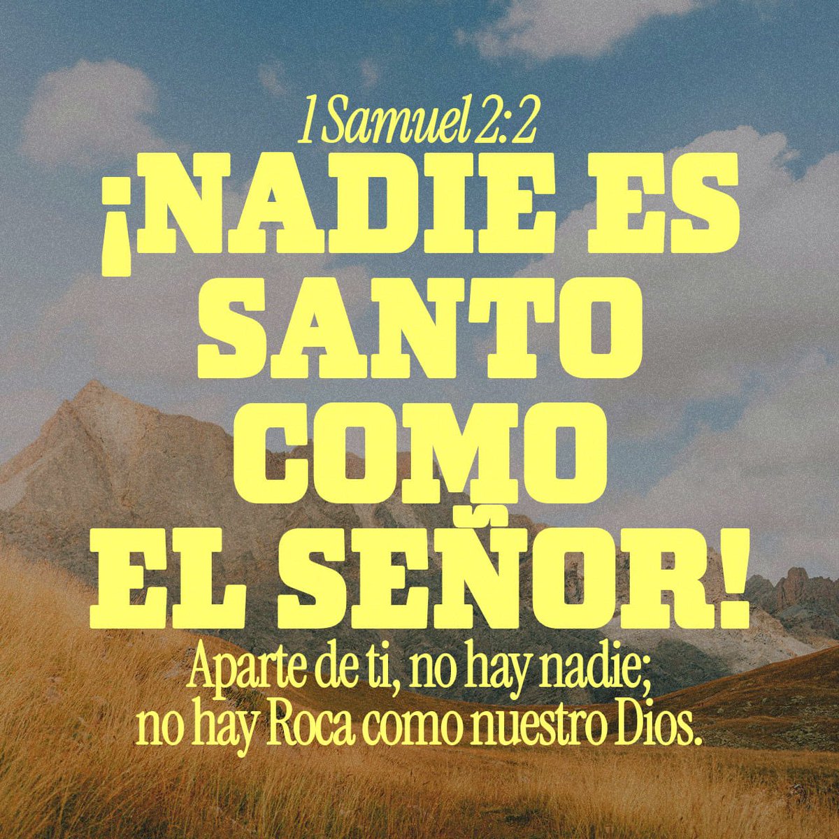 “No hay santo como Jehová; porque no hay nadie fuera de ti ni refugio como el Dios nuestro.”
1 Samuel 2:2 RVR95
bible.com/bible/150/1sa.…