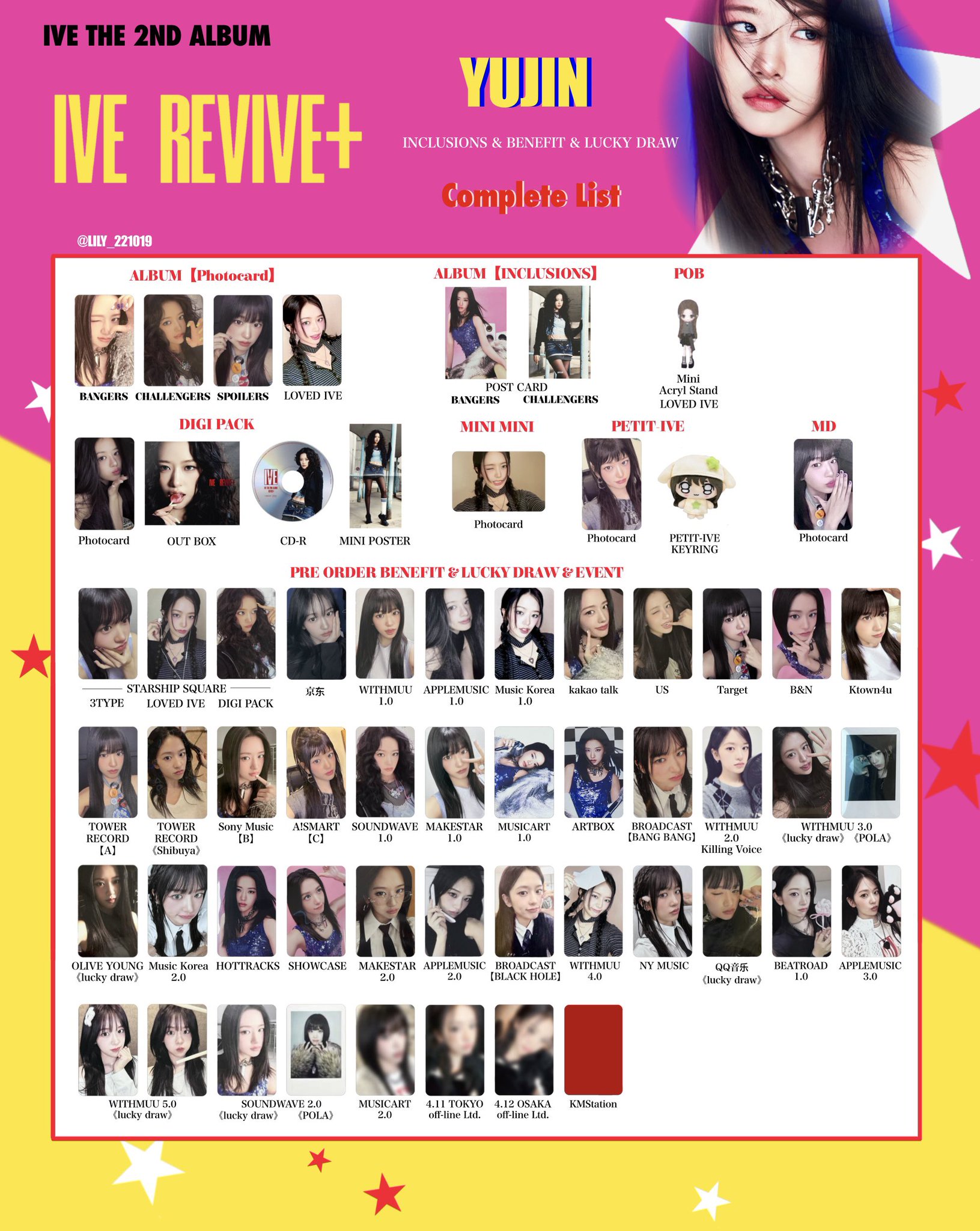 IVE REVIVE+ 会場限定トレカ　大阪4/12　4種セット LILY🫧 on X: 