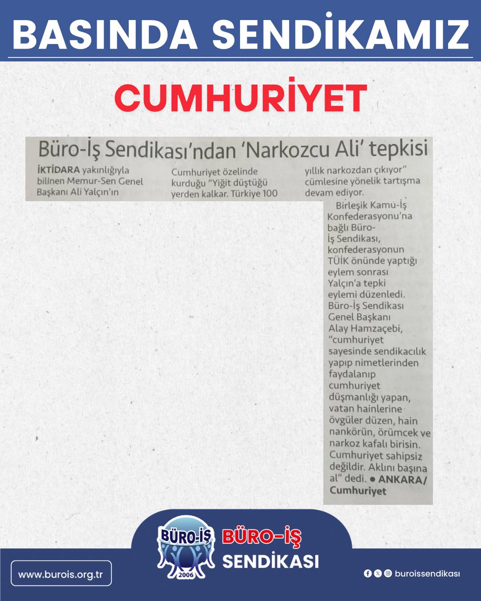 Kamu emekçileri yoksulluğa mahkum edilirken SESSİZ KALMIYORUZ!
TÜİK önünde gerçekleştirdiğimiz basın açıklaması ulusal gazetelerde yer aldı. 

#büroiş #memur #kamu #tüik #enflasyon #zam