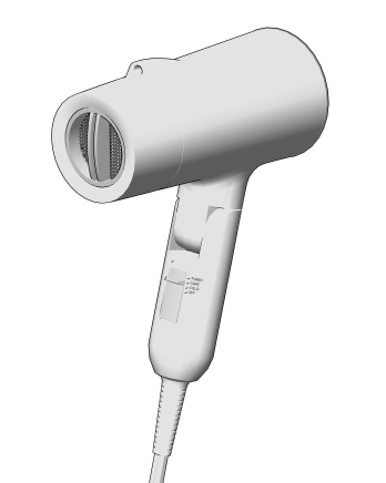 studiopinehead's tweet photo. 久しぶりの投稿です。引き続き、Blender学習を続けています。
今週末に作成したのは、添付のような何の変哲もないドライヤーです。しかし、わたし的にはとても学びが多かったです。
・テクスチャのベイク(スイッチの文字)
・キーフレームを使ったアニメーション(電源コード) https://t.co/fsxwyQczOj