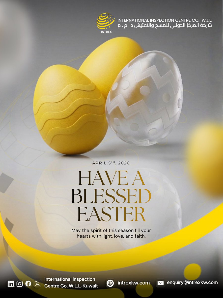 intrexkw's tweet photo. Wishing you a season of renewal, hope &amp; new beginnings.
Happy Easter from INTREX Kuwait.

#HappyEaster #Easter2026 #INTREX #Kuwait https://t.co/phR6Cyg0Au