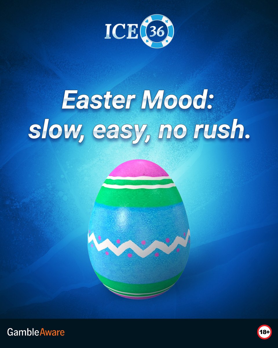 ice36uk's tweet photo. Easter mood: slow, easy, no rush ❄️🐣

Just chill, unwind, and let the day flow.

18+GambleAware https://t.co/JfD482fBcv