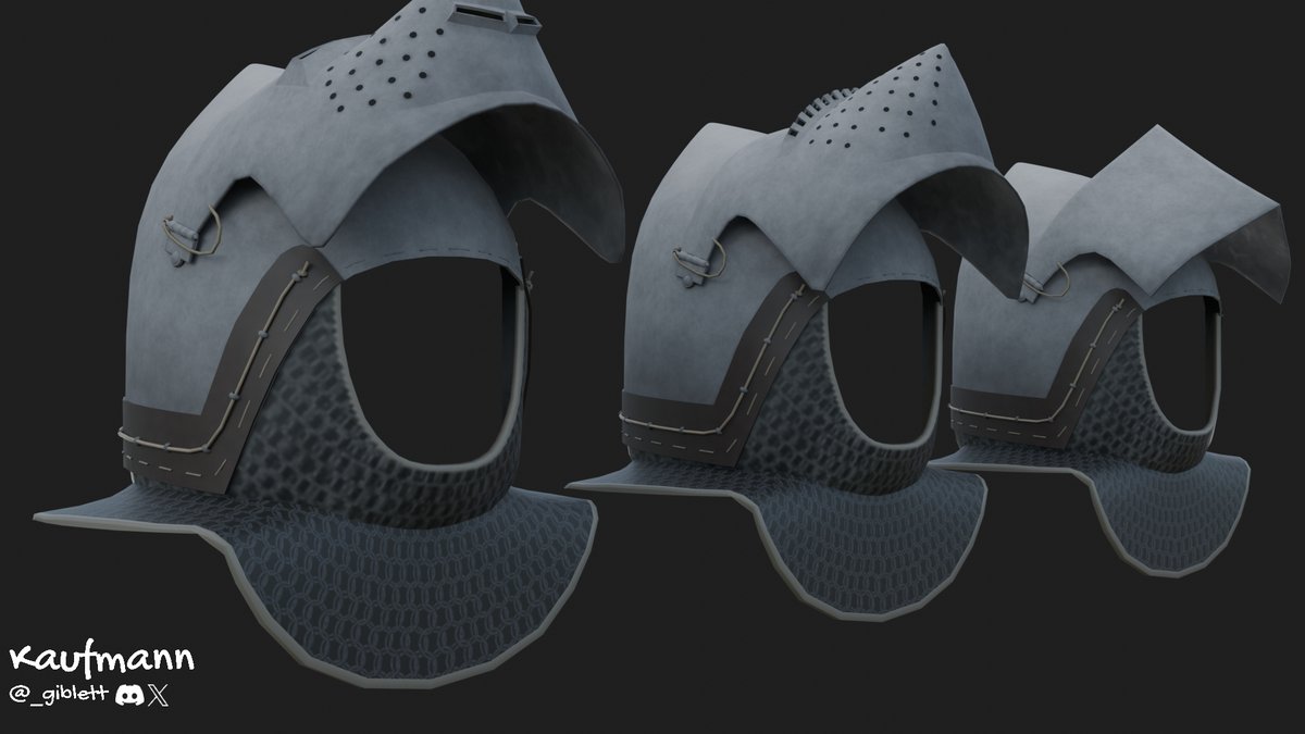 _giblett's tweet photo. I finally got to texturing the visors, I'll make a portfolio render of them later!1!! this one is for roblox ugc.
#Roblox https://t.co/uC0dYGyB97