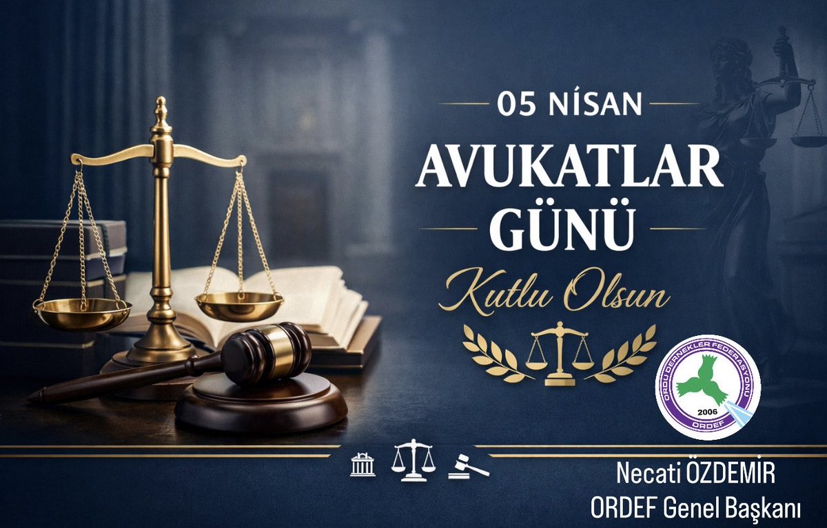 _ORDEF's tweet photo. Hukukun üstünlüğünü savunan, adaletin tesisi için büyük bir özveriyle görev yapan tüm avukatlarımızın Ordef ailesi olarak 05 Nisan Avukatlar Günü’nü en içten dileklerimle kutluyoruz. https://t.co/QzzN7W6SVv